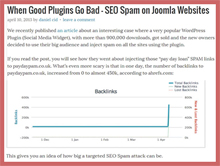 Spam link injection in a WordPress site